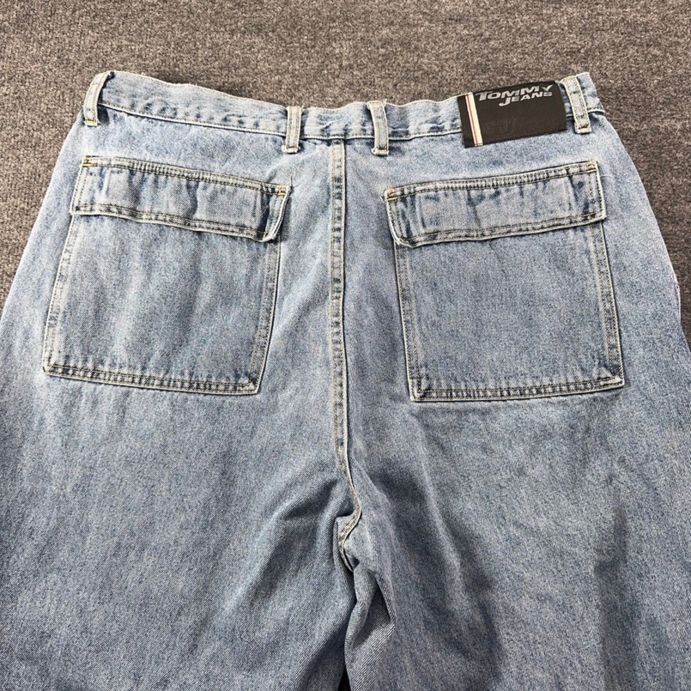 Tommy Jeans Mens 38x32 Carpenter Denim Wide Leg 90s Streetwear Vintage
